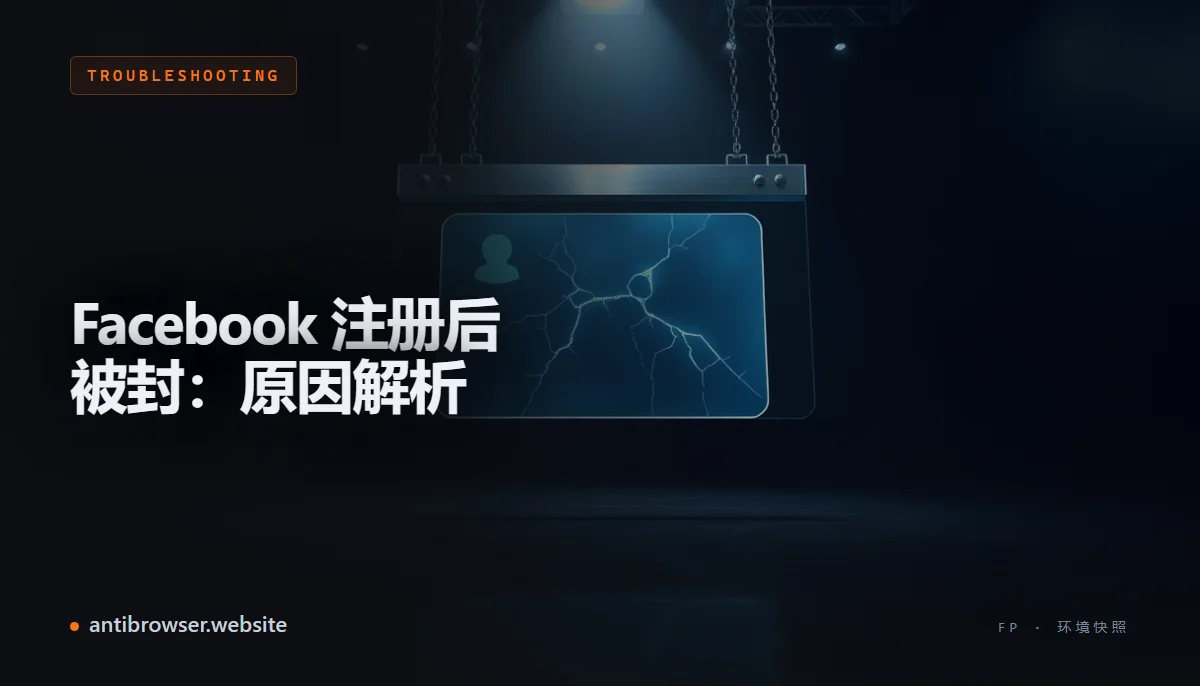 Facebook 新账号注册页面,注册几秒后弹出“你的账号已被停用”错误提示