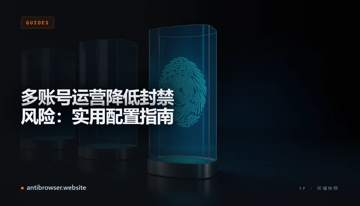 指纹浏览器控制面板展示多个相互隔离的账号环境,每个环境拥有独特指纹、分配的代理和独立 Cookie 环境
